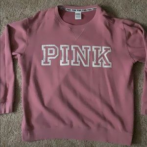 Pink L crew neck